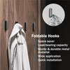Hwagui Coat Hooks Folding Wall Hooks for Hanging 4 Pack,