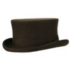 Men's Top Hat Wool Felt Hat - Brown XL