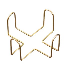 Iron Coaster Holder Metal Storage Rack for Round and Square Coasters - 4.40 X 4.40 X 2.48inch (Golden)