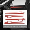 DOTCOM 4Pcs Inner Door Handle Trim Cover Strip Gloss Red