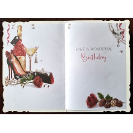 Ladies Bubbly Birthday Card. Wishing You A Birthday That Sparkles Just Like You