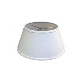 Upgradelights White Linen Shallow Tapered Drum Vintage Baldwin Bouillotte Lampshade (16 Inch)
