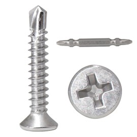 Zhenglilos #8X3/4 300PCS 410 Stainless Steel Phillips Screw, Wood Screw, Premium Drywall Screws,Corrosion-Resistant, for Household, Electrical Appliances, Cars, Woodworking