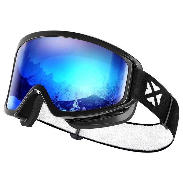 MAXJULI Ski Goggles,Snow Sports OTG Snowboard Goggles for Men Women