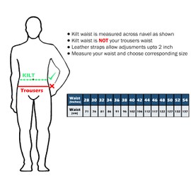 Magnificent Sport Grey Watch Tartan Kilt Men’s Scottish Kilt with Adjustable Leather Straps 5 Yard Traditional Highland Wear Kilt Skirt (UK, Numeric, 50, Regular, Regular, Grey Watch)