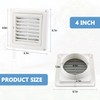Cenipar 4" Louvered Vent Cover Dryer Exhaust Air Vent Cover