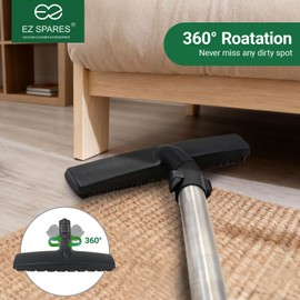 EZ SPARES Replacement of SBB Parquet Anti-Collision Smooth Floor Brush with Horsehair for Miele Vacuum Cleaner 35mm 1 3/8"