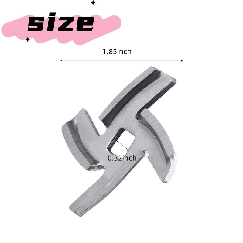 XingCRYao Meat Grinder Blade Replacement Parts, Set of 4, Meat