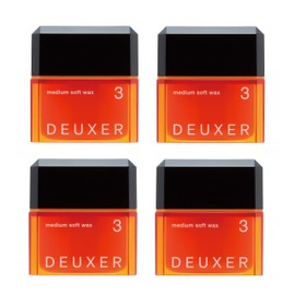 DEUXER Medium Soft Wax 3 (Set of 4) Hair Wax, Floral Berry