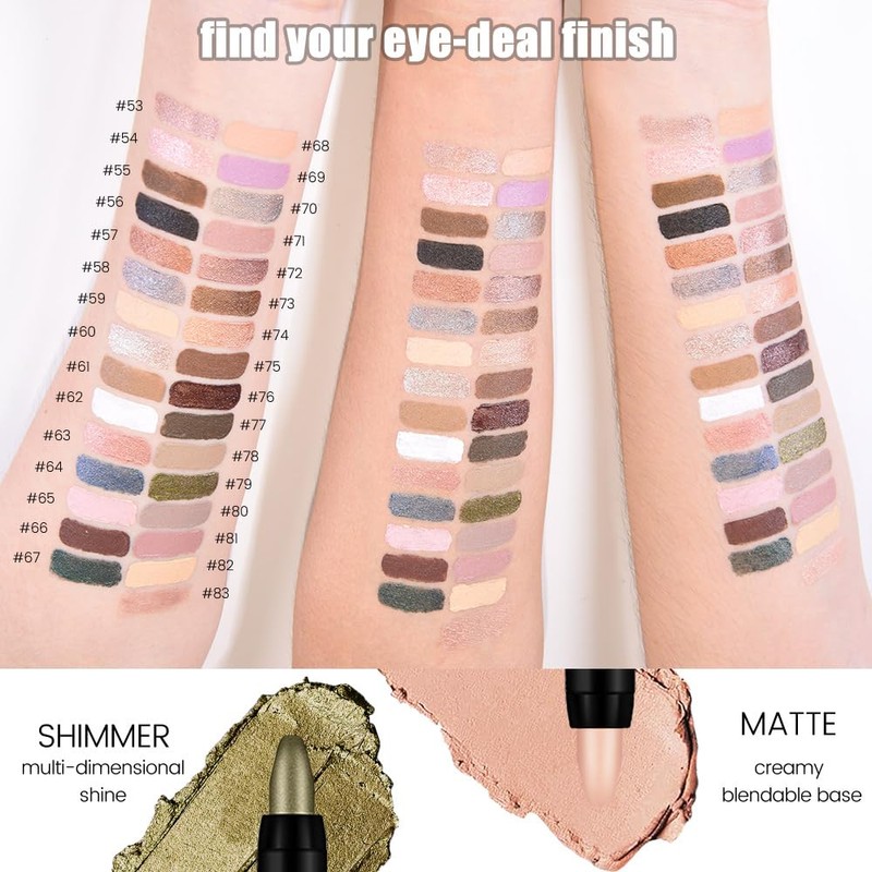 Kaely 8Pcs Cream Eye Shadow Sticks Set for Older Women,