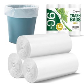 JOYEUX Small Trash Bags 1.2 Gallon, 90 Count Mini Garbage Bags for Bathroom Home Office Trash Can Liners, fit 4.5-5 Liter, 1-1.5 Gal, Clear