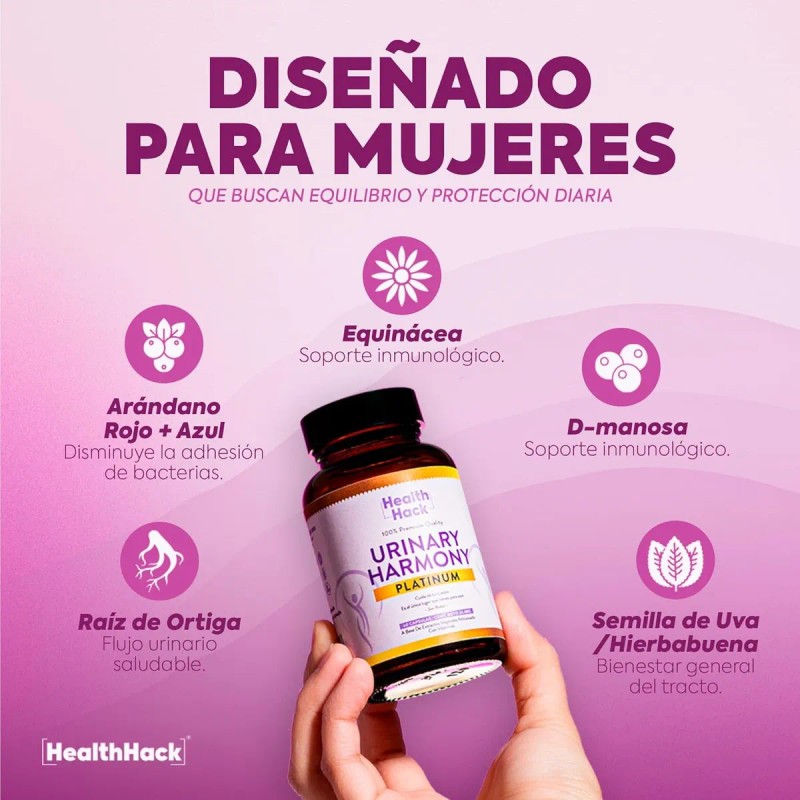 Suplemento Platinum Salud Urinaria Con Arándano (60 Cáps) Hh Sabor