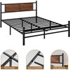 LUBEDCY Queen Size Metal Platform Bed Frame, Mattress Foundation with