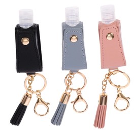 MERRYHAPY Portable Empty Travel Bottle Kit Small Bottle Keychain Holder for Travel Toiletries 3 Colors