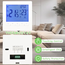 Surplex Digital Gas Boiler Thermostat, Programmable Digital Thermostat for Home LCD Display Room Temperature Controller Underfloor Heat & Cooling Control