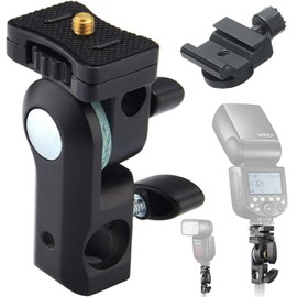 Godox Umbrella Mount Flash Bracket AD200 Accessories - Model AD-E2 with Stable Support, 1/4 Inch Screw, and Cold Shoe Mount for , V1,V860III, TT600, AD200Pro, AD300Pro