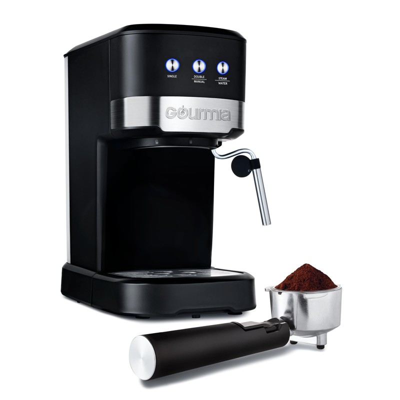 Gourmia 15-Bar Espresso Maker with Powerful Frothing Wand with 1.2L