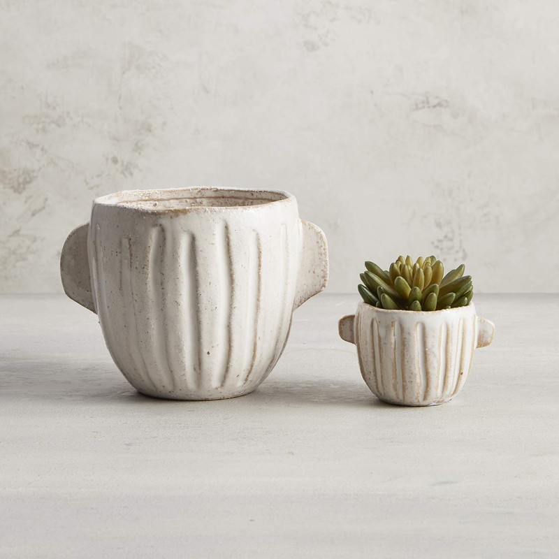 47th & Main Ceramic Decorative Pot, 2.75" Tall, Cream