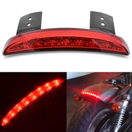 KaTur Red Chopped Fender Edge Motorcycle 8 LED RED Stop Running Brake Rear Tail Light for Sportster XL 883N 1200N XL1200V XL1200X