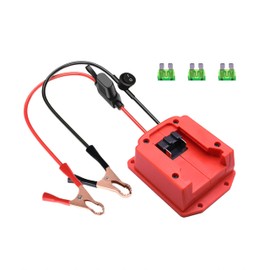 Power Inverter Compatible with Milwaukee M18 18V Batteries Portable Adapter with Crocodile Clip Fuses Switch Buttons
