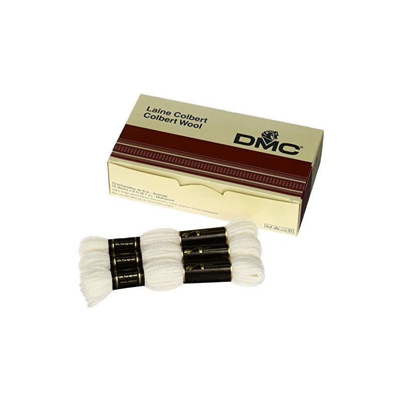 DMC tapestry wool col.BLANC 1 box of 10 skein containing