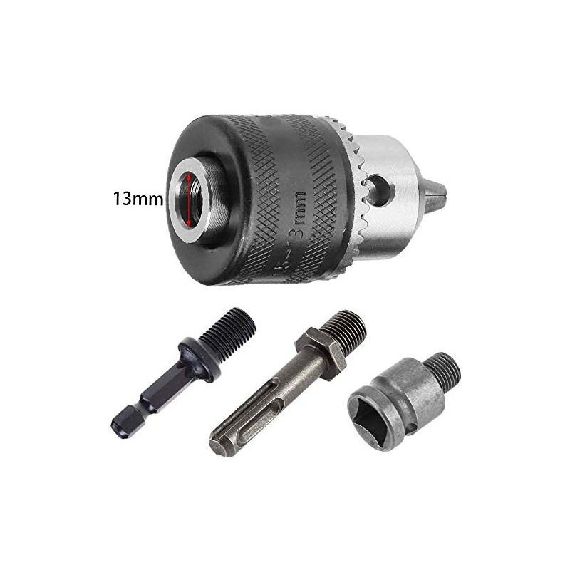 ZOYUBS 1.5-13mm Drill Chuck + SDS Plus Shaft + 1/4''