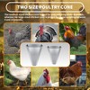 COZOFU Large-Sized Galvanized Steel Chicken Restraining Cone for Poultry, Suitable