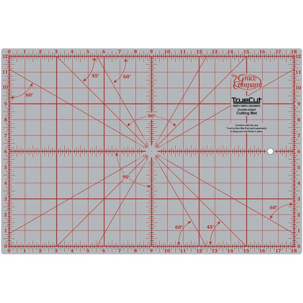 TrueCut 12-Inch-by-18-Inch Double Sided Rotary Cutting Mat