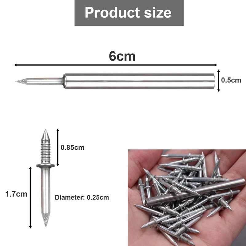 100 PCS Double Headed Skirting Nails,Double Nails,Seamless Steel Double Headed
