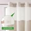 eachope Stall No Hooks Needed Linen Textured Shower Curtain with