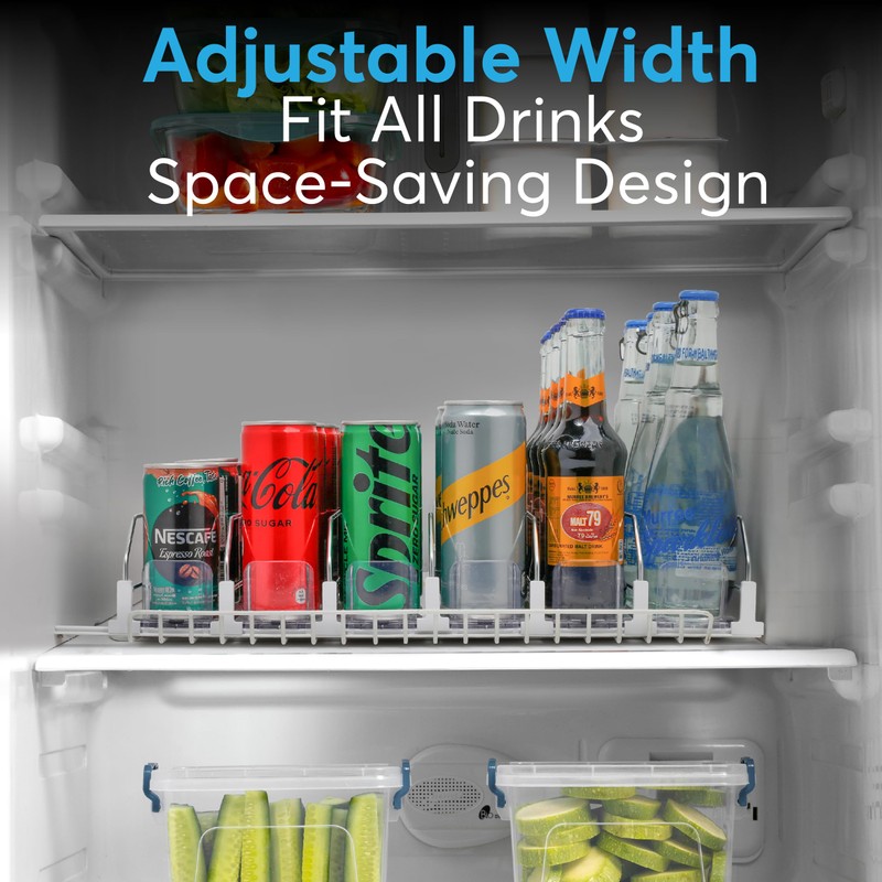 Dwella Drink Organizer for Fridge – 6-Tier Can Dispenser for