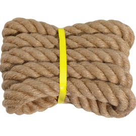 Twisted Manila Natural Jute Rope (1.5 Inch x 10 Feet) Thick Hemp Rope for Docks, Railings, Tree Climbing, Decorating