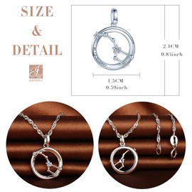 Unendlich U Large Trolley Pendant Love Motif Partner Chains Men/Women/Couple Chain 925 Sterling Silver Necklace Gift for Lovers, Stainless Steel