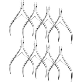 8 Packs Cuticle Nippers Stainless Steel Cuticle Trimmer Cutter Pointed Blade Nail Cuticle Dead Skin Clipper Manicure Tool for Fingernails Toenails