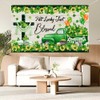 Ticuenicoa St. Patrick's Day Banner -Jesus Cross Truck Party Decorations,