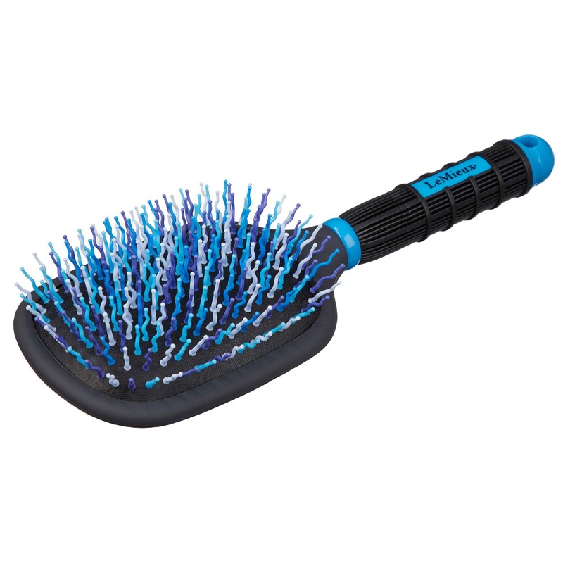 LeMieux Tangle Tidy Plus Horse Grooming Hair Brush in Blue