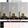 BNHHLZ Modern LED Chandelier Gold Rectangular Pendant Light Fixtures 4000K