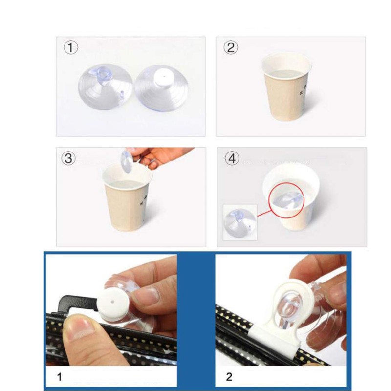 1PCS Temporary Blind Shade with Suction Cups Portable Window Cover
