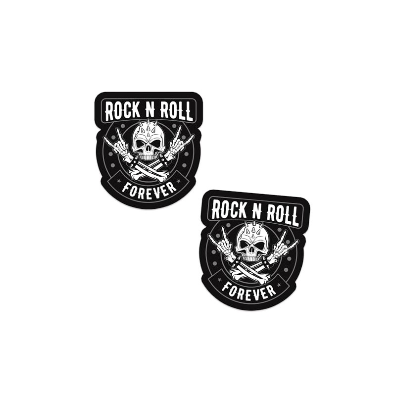Biomar Labs 2 x Vinyl Sticker Skull Heavy Metal Rock