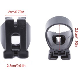 WADY 4 Pack Scuba Dive Universal Plastic Clip Snorkel Keeper Snorkel Holder & Retainer for Scuba Diving & Snorkeling Equipment, Secure Air Tube Clip for Dive Gear (Black)