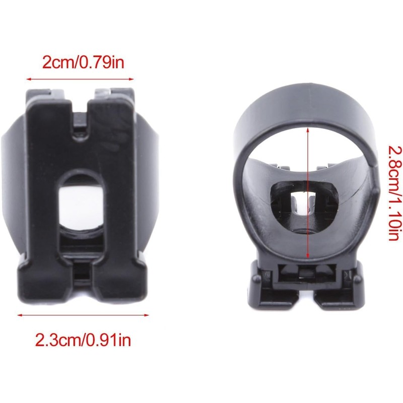 WADY 4 Pack Scuba Dive Universal Plastic Clip Snorkel Keeper