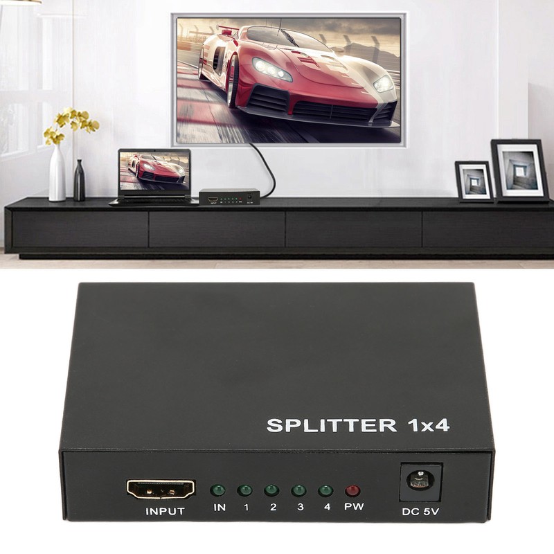 HD Multimedia Interface Splitter 1 in 4 Out 1080P Mirror