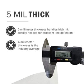 Ecotex® Waterproof Inkjet Transparency Roll (24" x 100') - 5 Mil Transparency Film for Silk Screen Printing, Waterproof Inkjet Film Rolls for Screen Printers - Screen Printing Supplies