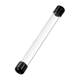 Leliafleury Acrylic Pipe Clear Plastic Tube with Lids Acrylic Hollow Tube for Item Stored (228mm Length, 11mm ID, 12mm OD)