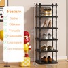 XDMTWLKJ 6-Tier Plastic Shoe Rack Free Standing Vertical Shoe Tower