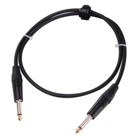 Pronomic Stage INST-0.5 Instrument Cable 0.5 m (6.3 mm Jack, Connection Cable, Guitar, Gold-Plated Connector Tips, Collet Strain Relief) Black