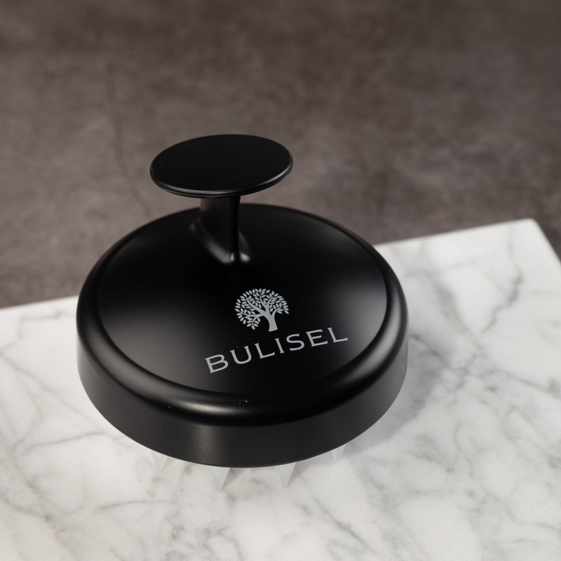 99.9% antibacterial Buricell scalp massage shampoo brush, navy + shampoo