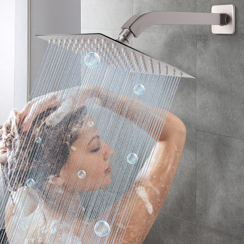 HarJue Shower Arm with Flange and Teflon Tape, Wall Mounted