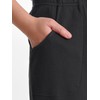 Weintee Women's Petite Elastic Waist Knit Pants S Black