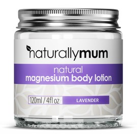 NaturallyMum NaturallyMum - Magnesium Body Lotion [NATURAL & VEGAN] - Topical Magnesium Chloride Cream Lotion Support for Sleep, Bone, Heart & Muscle Health - Lavender - Made in UK & Safe for Kids